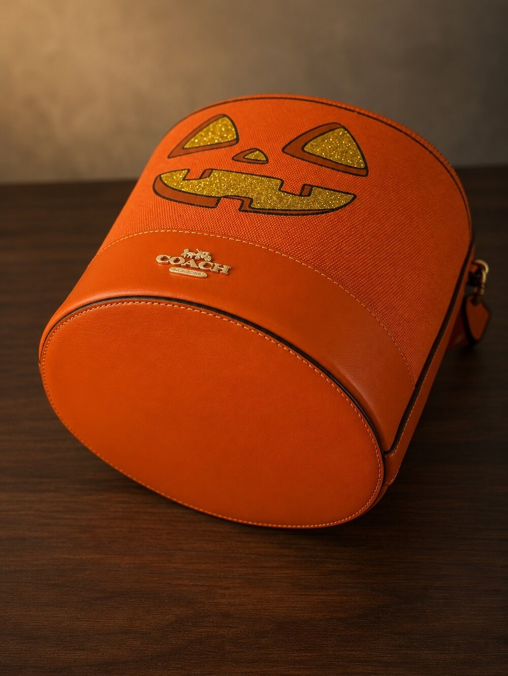 Coach Halloween Trick or Treat bucket Pumpkin Jack o lantern bag - Picture 3 of 6